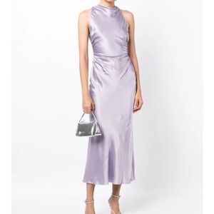 Reformation Casette Silk Dress in Aura